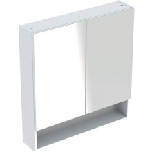 GEBERIT SELNOVA SQUARE zrcadlová skříňka 78,8x85x17,5 cm, dřevotříska, vysoce lesklá bílá