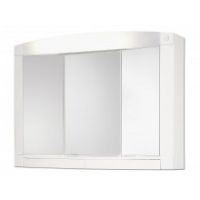 JOKEY SWING zrcadlová skříňka 76x58x18 cm, osvětlení, s vypínačem a el. zásuvkou, plast, bílá