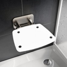RAVAK OVO-B II sedátko 390x360 mm, do sprchy, oválné, sklopné, matná bílá
