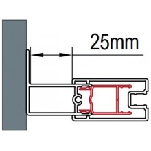 SANSWISS ACT1 rozšiřovací profil o 25 mm, výška 1898 mm, bílá